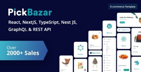 PickBazar - React  Ecommerce Template with React Hooks, Next JS, GraphQL & REST API