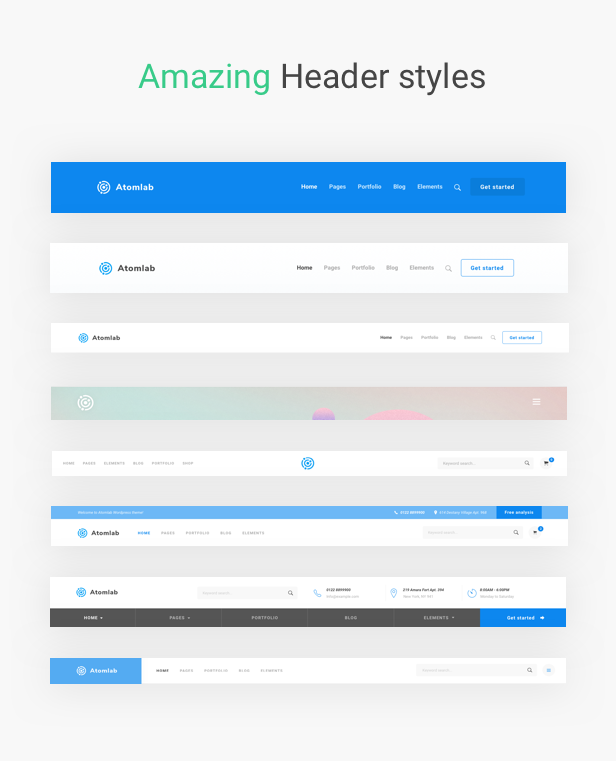 Startup WordPress Theme - Amazing Header Styles