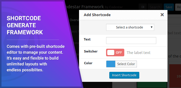 Shortcode Generate Framework