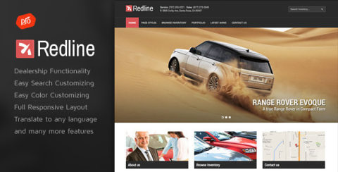 Redline - Car Dealership Wordpress Theme