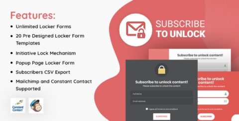 Subscribe to Unlock Opt In Content Locker WordPress Plugin
