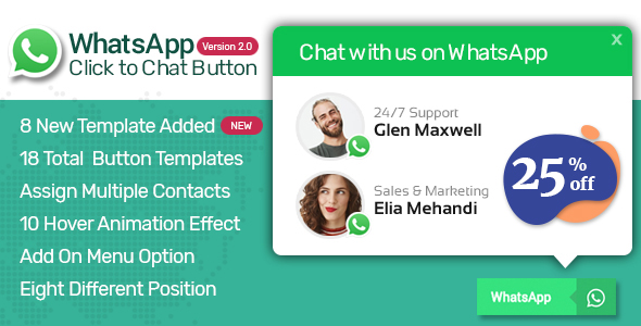 WP WhatsApp Button - Premium WhatsApp Button Plugin for WordPress