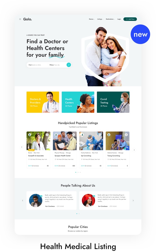 Health Medical Doctor Listing WordPress Theme