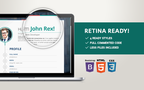 Vertica - Retina Ready Resume / CV & Portfolio - 3