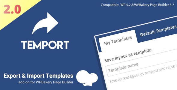 Export & Import Templates WPBakery Page Builder