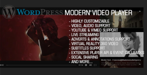 Modern Video Player For Wordpress