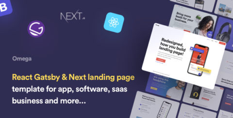 Omega - React Gatsby & Next Landing Page Template