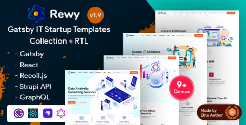 Rewy - Gatsby React IT Startup Template