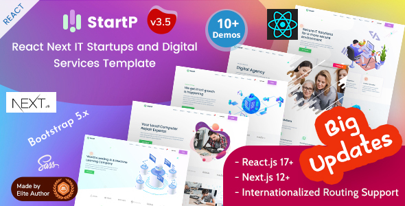 StartP - React Next IT Startup & Digital Agency Template