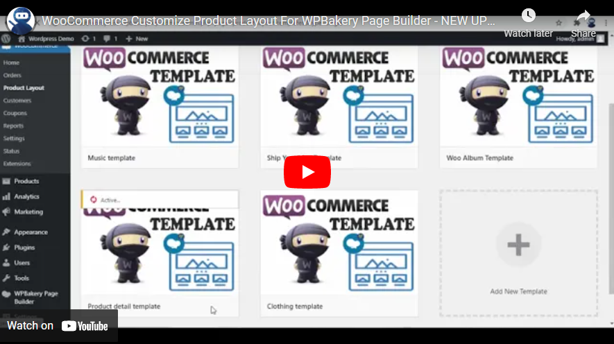 WooCommerce Customize Product Layout for WPBakery Page Builder - 4