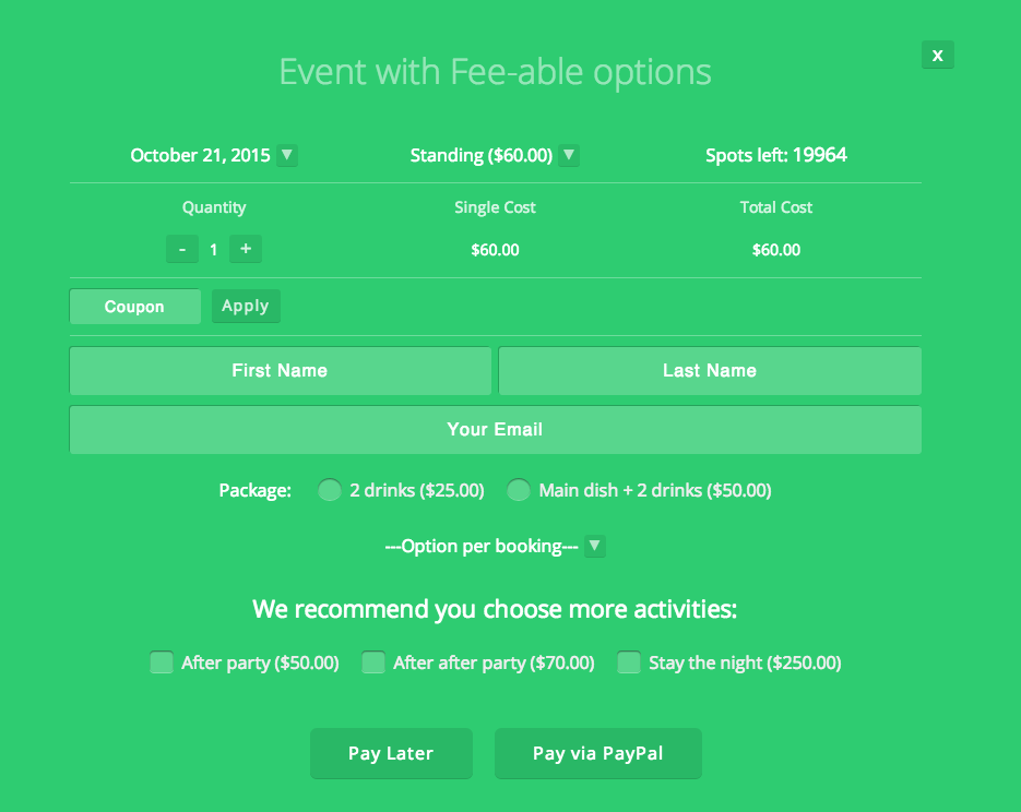 Event Booking Pro: Forms Extra Add on - 2