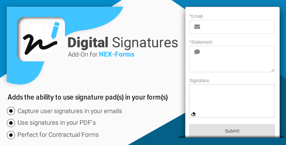 Digital Signatures for NEX-Forms - CodeCanyon Item for Sale