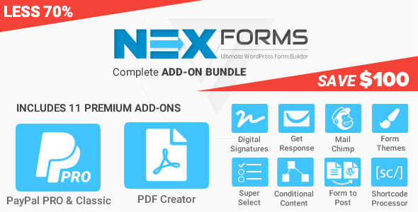 Add-on Bundle for NEX-Forms - WordPress Form Builder
