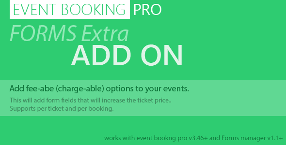 Event Booking Pro: Forms Extra Add on
