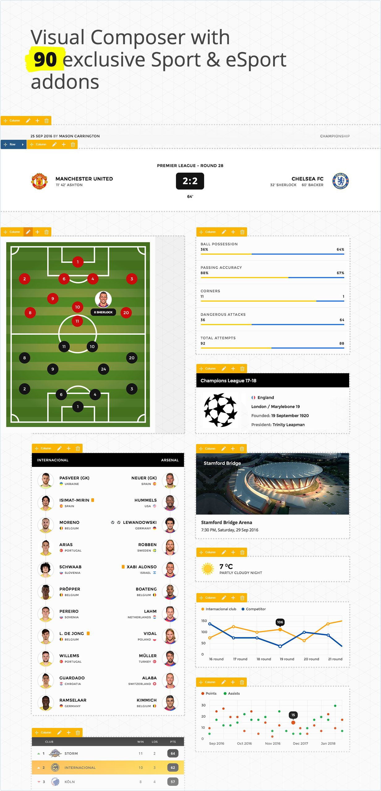90+ special sports addons