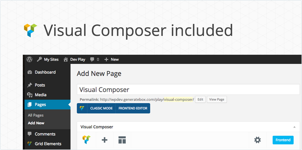 Visual Composer included