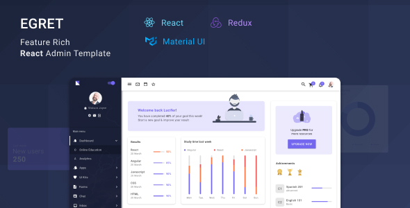 Egret - React Redux Material Design Admin Dashboard Template