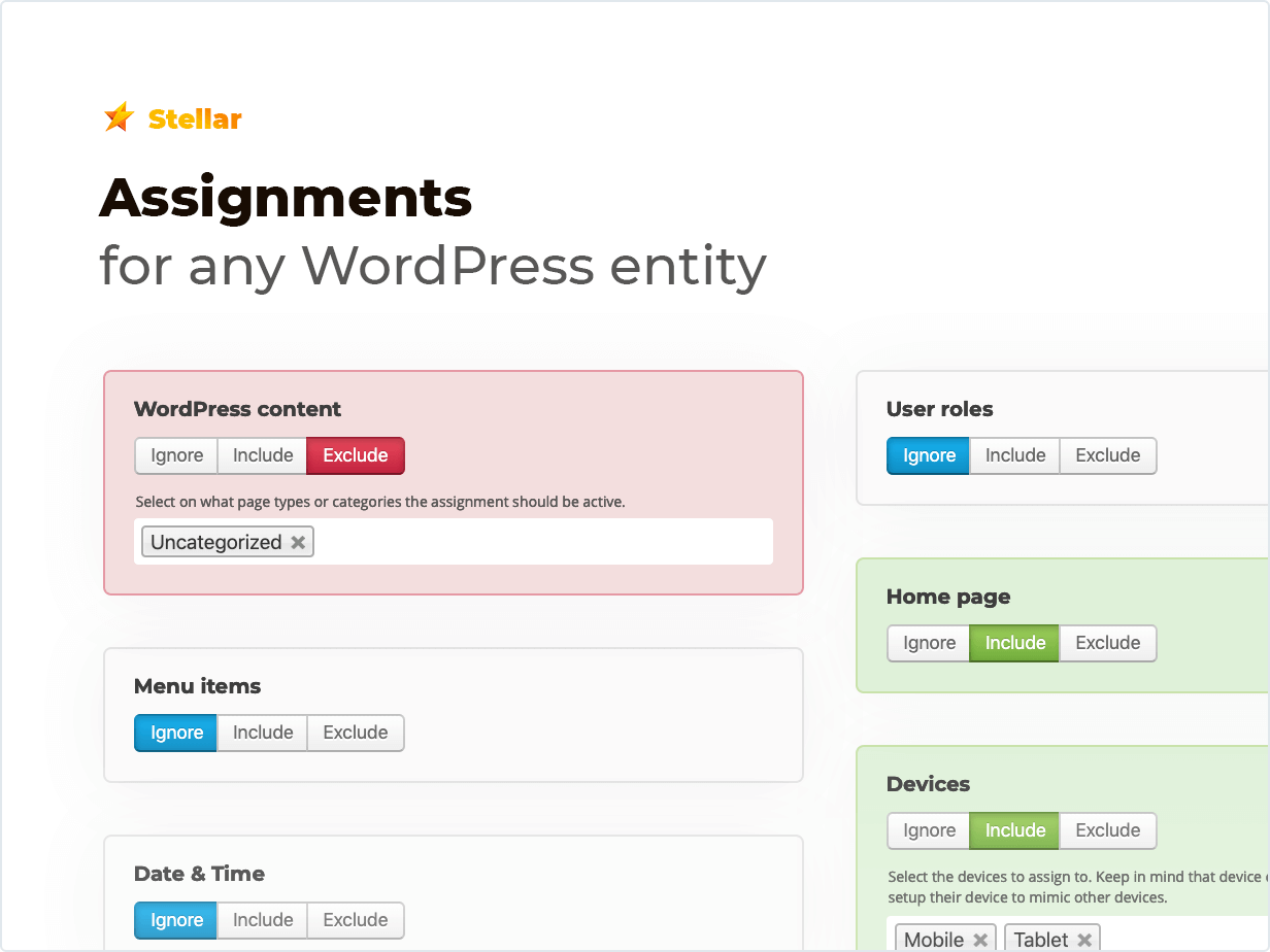 Assignments for any WordPress entity
