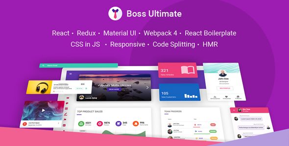 Boss Ultimate - React Admin Template Material Design