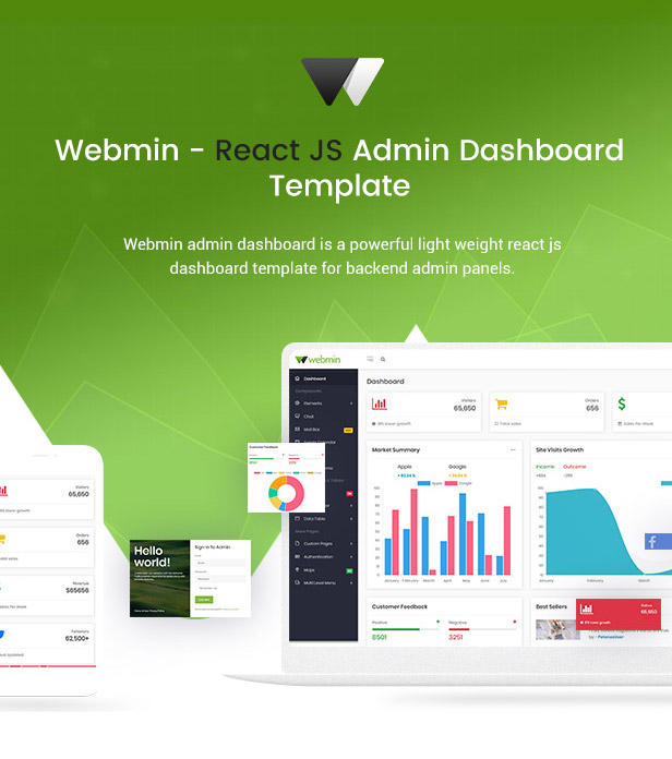 Webmin - React JS Admin Dashboard Template - 2