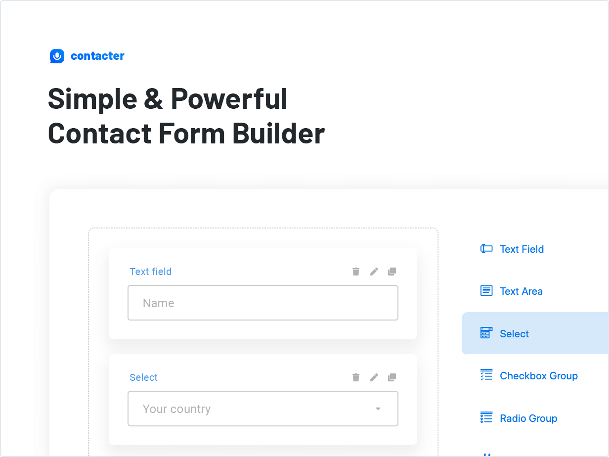 Simple and powerful contact form builder
