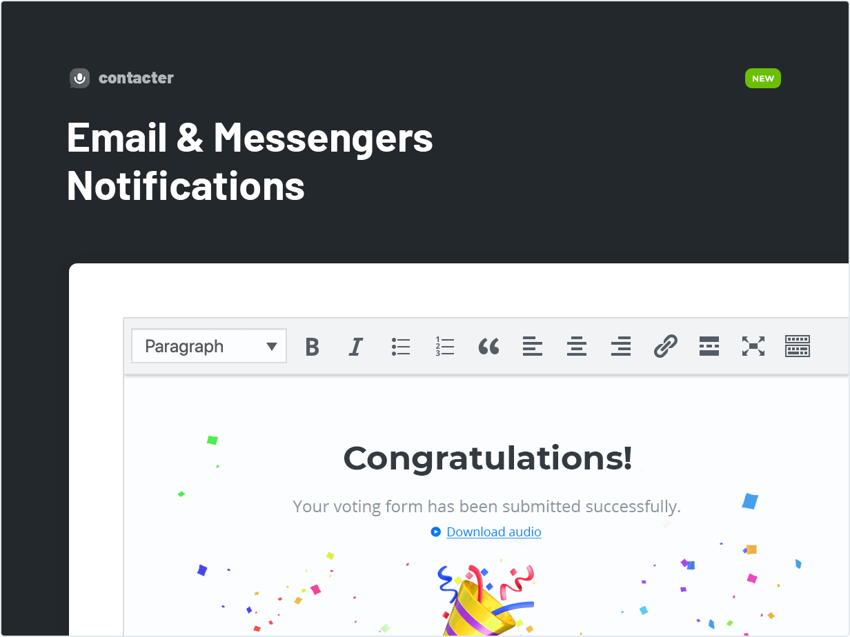 Email and Messengers Notifications