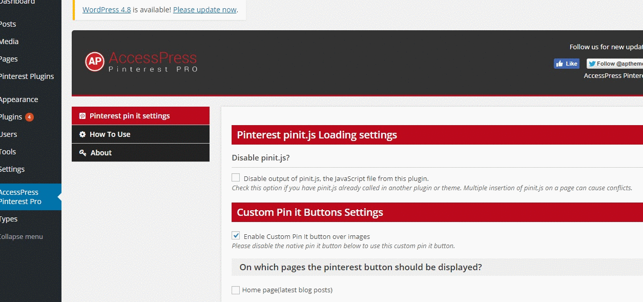 AccessPress Pinterest Pro