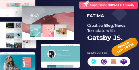 Fatima - Creative React Gatsby Blog Template