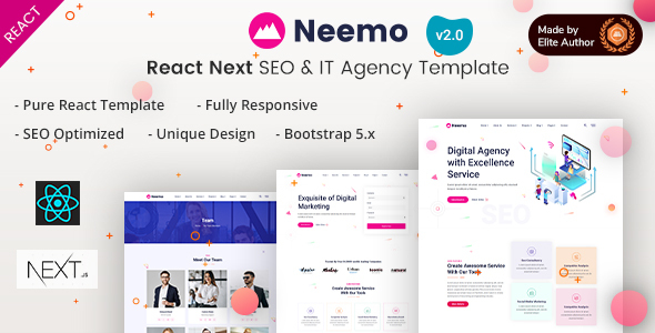 Neemo - SEO Digital & IT Agency React Next Template