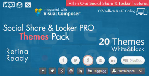 Social Share & Locker Pro Theme Pack (W&B)