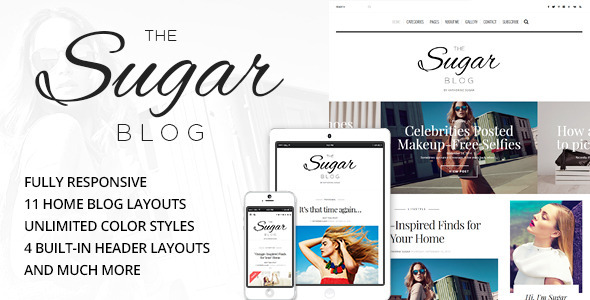 Sugar - Clean & Personal WordPress Blog Theme