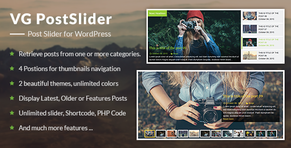 VG PostSlider - Post Slider for WordPress