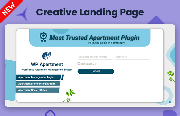 creative landing page apartment management software