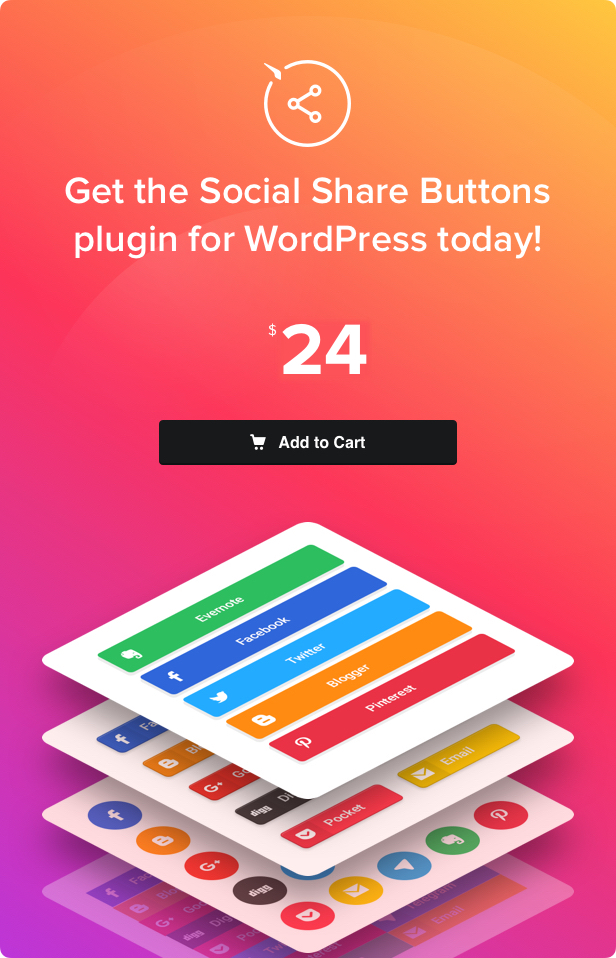 Social Share Buttons for WordPress - 3