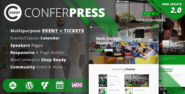 ConferPress - Multipurpose Event Tickets WordPress Theme