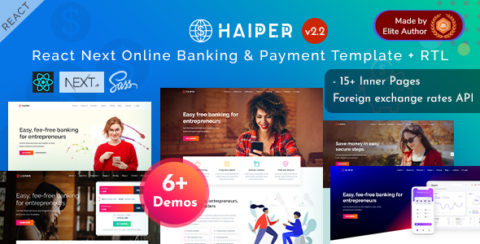 Haiper - Banking Finance & Payment Solutions React Next Template