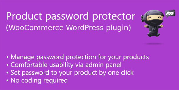 Product password protector for WooCommerce