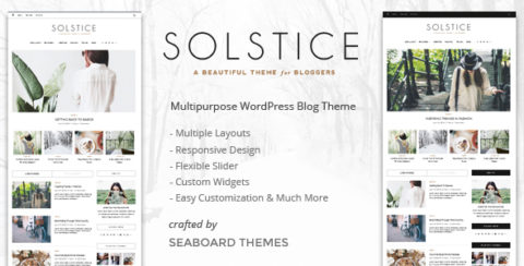 Solstice - Personal & Magazine WordPress Blog Theme