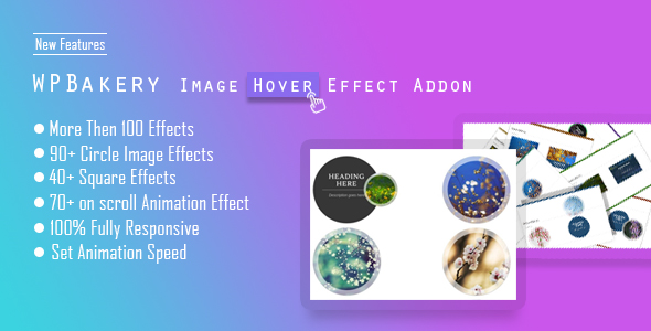 Wp Bakery Image hover Effect Addon