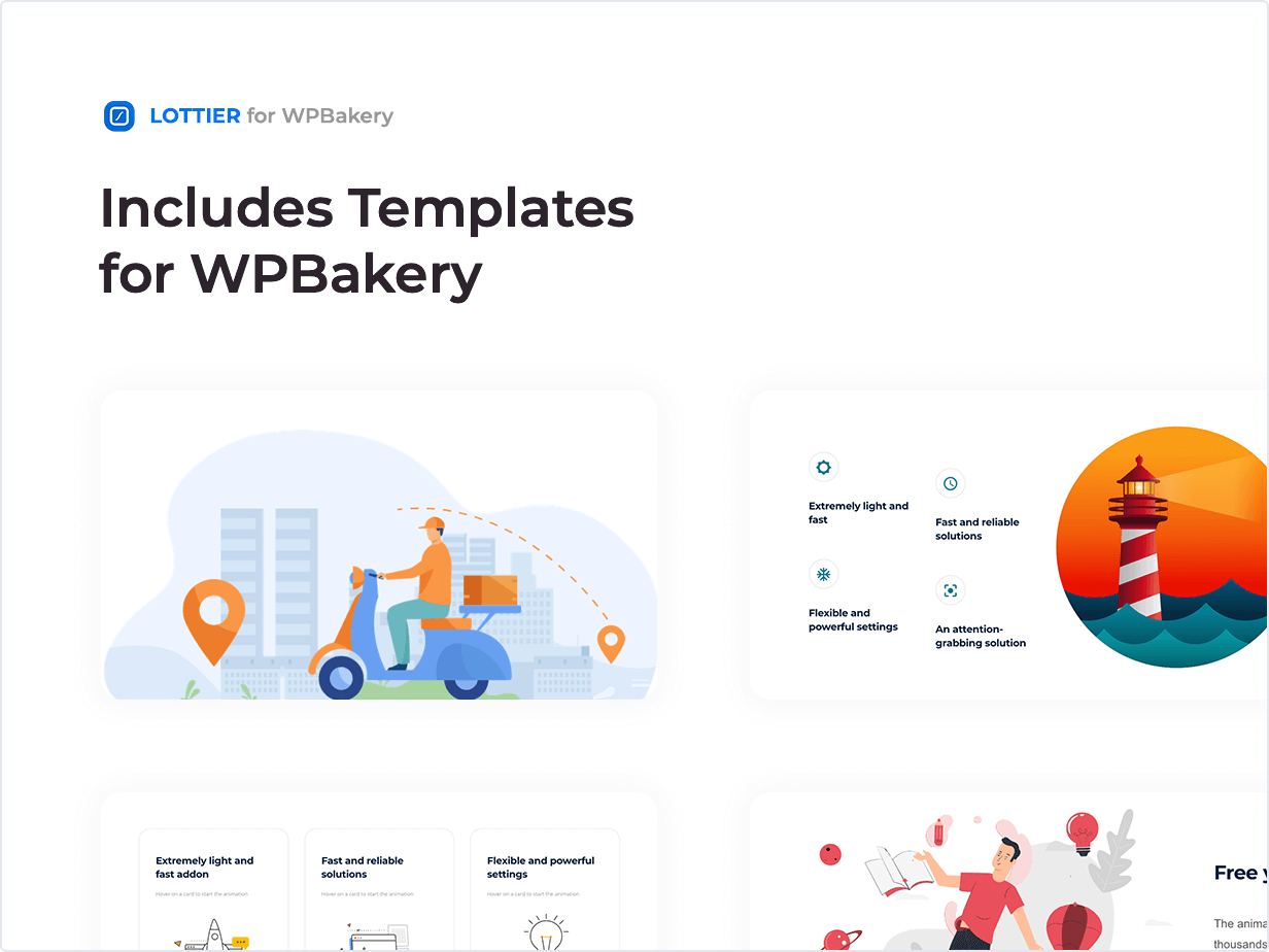 Includes Templates for WPBakery