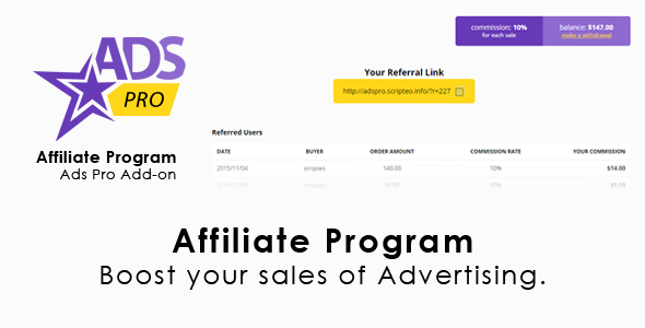 Ads Pro Add-on - WordPress Affiliate Program