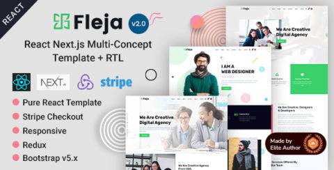 Fleja - React Next Multi-Concept Modern Responsive Template