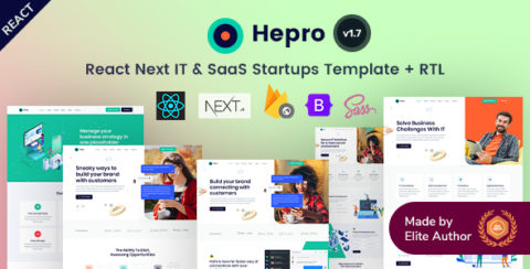 Hepro - React Next IT & Software SaaS Startup Template