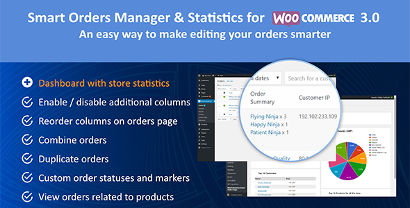 Smart Orders Manager & Statistics for Woocommerce 3.0