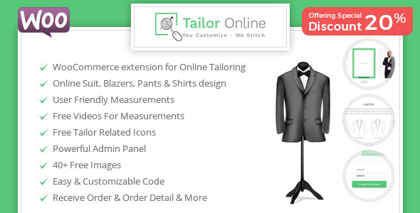 Tailor Online - WooCommerce Plugin for Online Custom Tailoring