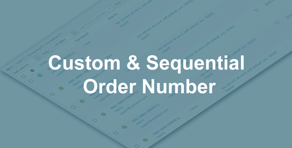 Woo Custom and Sequential Order Number