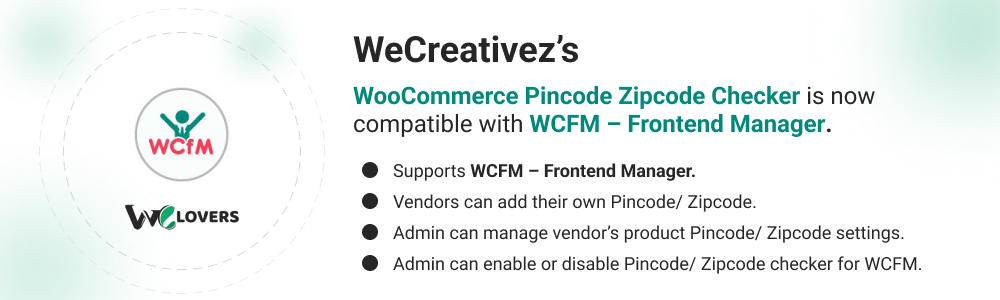 WooCommerce Pincode Zipcode Checker - WCFM – Frontend Manager