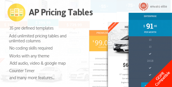 AP Pricing Tables - Responsive Pricing Table Builder Plugin for WordPress