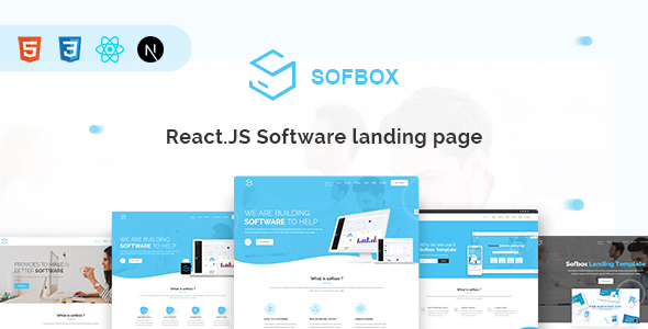 Sofbox - React JS Software Landing Page (Next Js)