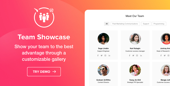 Team Showcase - WordPress plugin